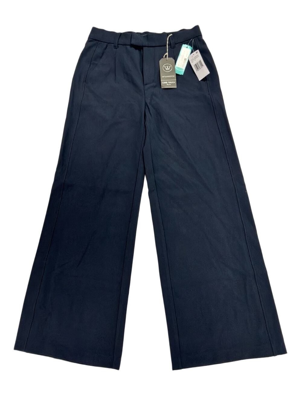 Wit & Wisdom Skyrise Luxe Touch Wide Leg Trousers Women's 2P Petite Orion Blue N